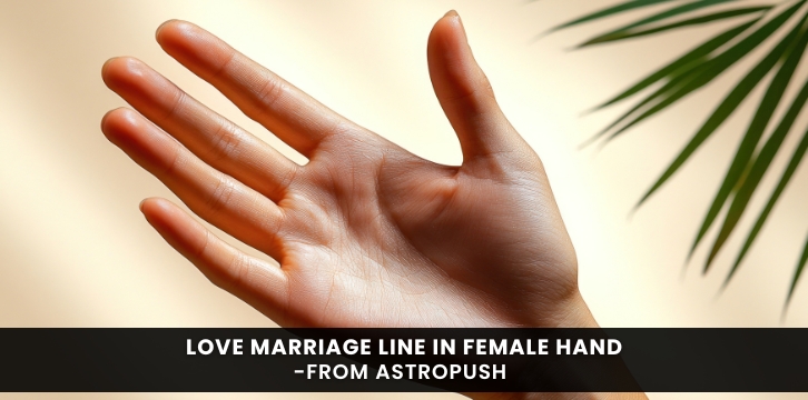 Love Marriage Line in Female Hand Guide