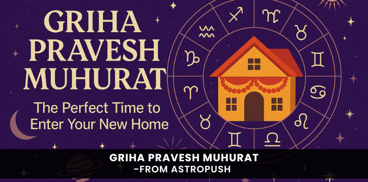 Family performing Griha Pravesh puja – auspicious housewarming ceremony at the perfect muhurat for new home entry