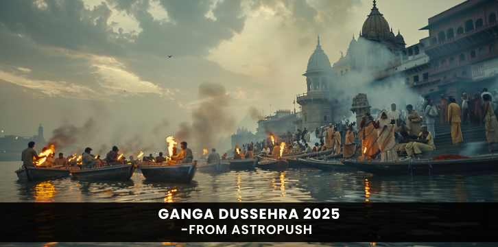 Devotees taking holy dip in Ganga on Ganga Dussehra 2025, celebrating purification, blessings, and sacred rituals.