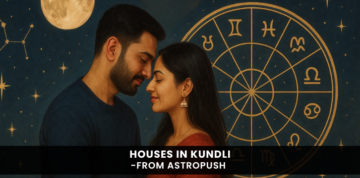 Illustration of 12 houses in kundli showing their meaning, significance, and role in Vedic astrology predictions