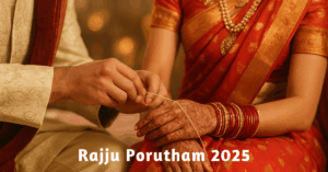 Rajju Porutham 2025 guide explaining marriage compatibility in Vedic astrology for happy and lasting relationships.