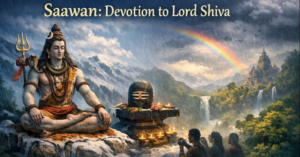 Why Lord Shiva is worshiped in the month of Saawan, showing spiritual rituals, devotion, and sacred significance